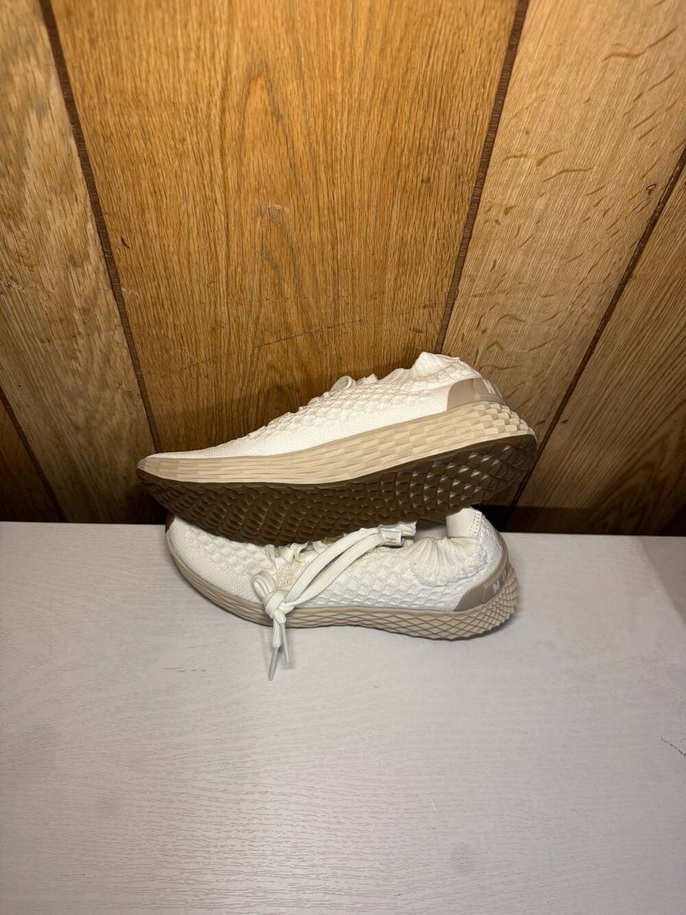 NOBULL Allday Knit Athletic Training Shoes Cream White Women's Size 6